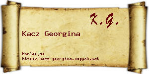 Kacz Georgina névjegykártya