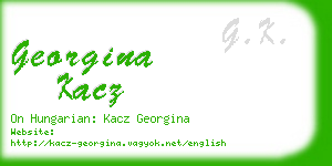 georgina kacz business card